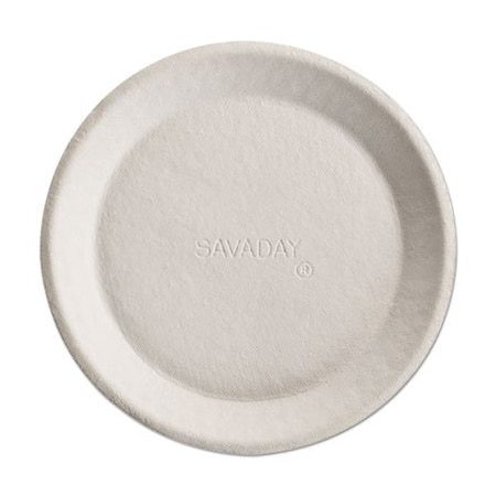 Huhtamaki Chinet, SAVADAY MOLDED FIBER PLATES, 10in, CREAM, ROUND, 500/CARTON, PK500 10117